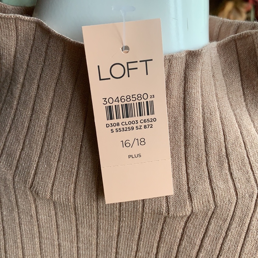 Loft Plus Stripped Ribbed Sweater - Picture 7 of 8